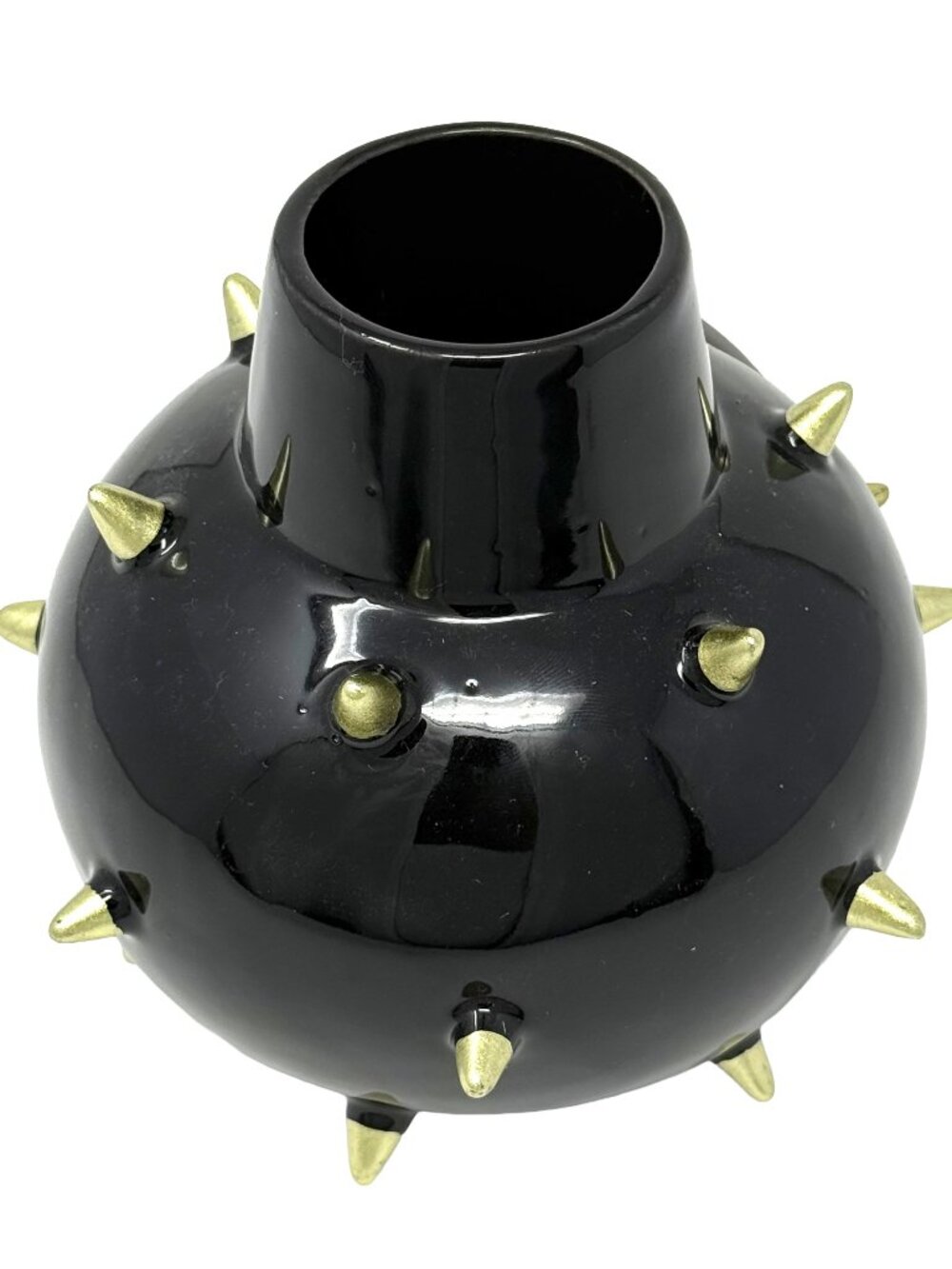 Target Bullseye's Playground Halloween Black Gold Spiked Ceramic Novelty Vase